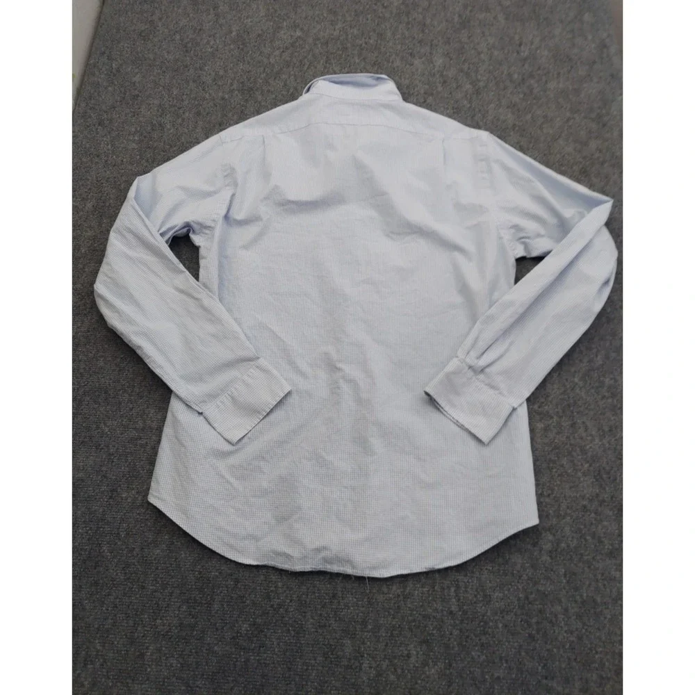 Polo Ralph Lauren Shirt Mens 17 Blue Check Estate Custom‎ Fit Button Down